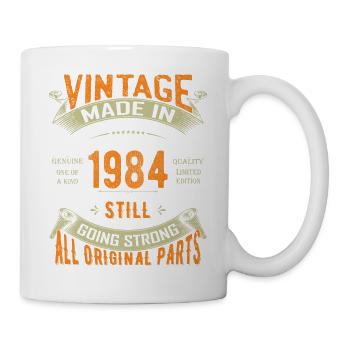 40th Birthday Vintage 1984 Classic Birthday 40 Yea - Mug - white - Right
