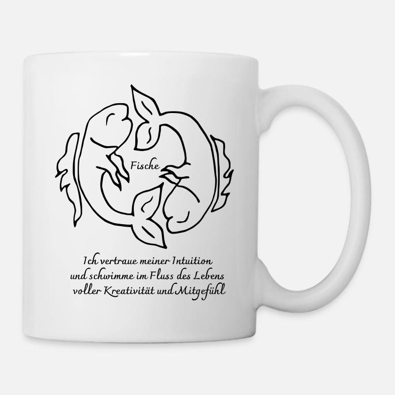 Signe du zodiaque Poissons - Mug blanc - blanc