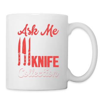 Posez-moi des questions sur ma collection de couteaux Knife Collector H - Mug blanc - blanc - Droite