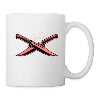 Crazy Knife Lady Knife Collector Hobby - Mug blanc - blanc - Droite