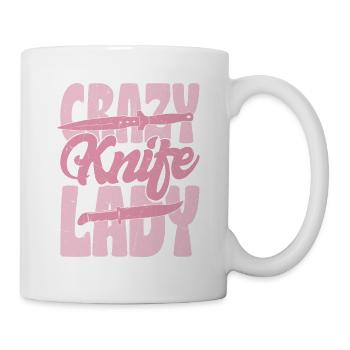 Crazy Knife Lady Hobby Knife Collector - Tasse - Weiß - Rechts