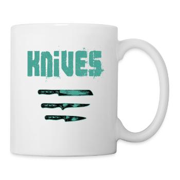 I Like Knives & Maybe 3 People Hobby Knife Collect - Tasse - Weiß - Rechts