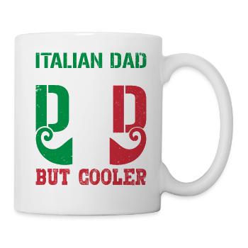 Italian Dad Italy Flag Gifts for Men Father's Day - Tasse - Weiß - Rechts