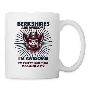 Cochon Papa Maman - Agriculteur Berkshires - Mug blanc - blanc - Droite