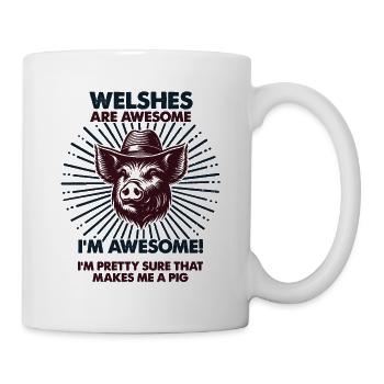 Pig Dad Mom - Farmer Welsh - Mug - white - Right