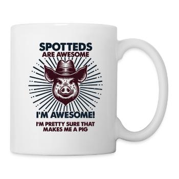Cochon Papa Maman - Agriculteur Découvert - Mug blanc - blanc - Droite