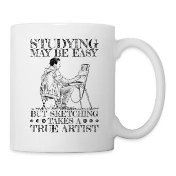 Cool Artist Sketching True Artist Gift Idea - Mug - white - Right