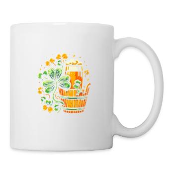 Drinks Well With Others St. Patrick's Day Shamrock - Mug - white - Right