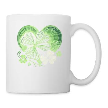 Shamrock Heart Irischer St. Patricks Day Schabernack - Tasse - Weiß - Rechts