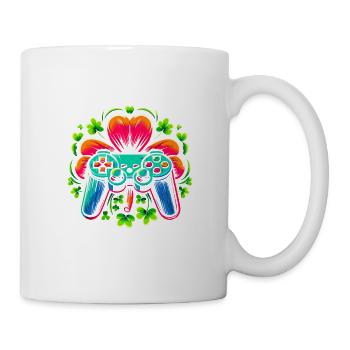 Irish I Was Gaming St Patricks Day Video Gamer - Mug - white - Right