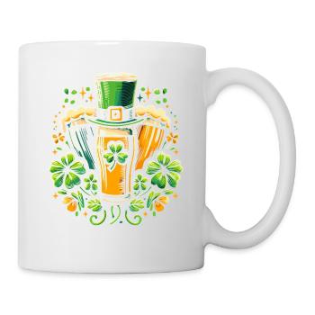 Shamrock irlandais St Patricks Boire de la bière - Mug blanc - blanc - Droite