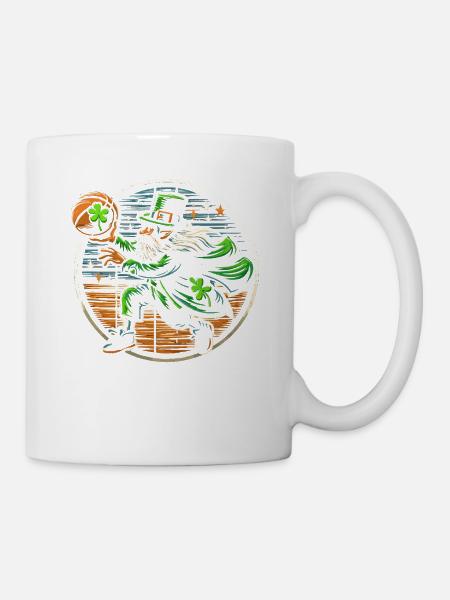 Basketball Leprechaun St. Patricks Day Basketballspieler - Tasse - Weiß