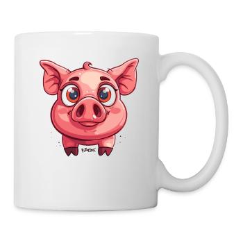 Bébé truie cochon cochon cochon - Mug blanc - blanc - Droite