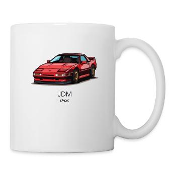 Rotes 90er JDM Rennsport Auto - Tasse - Weiß - Rechts