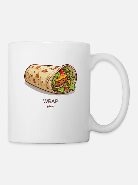 Food Wrap Falaffel Salade Sac à viande - Mug blanc - blanc