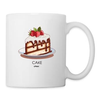 A piece of cake, strawberry cake - Mug - white - Right