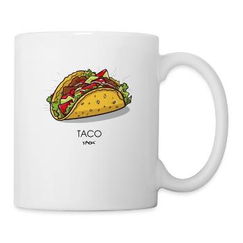 Einfacher Mexikanisches Taco - Tasse - Weiß - Rechts