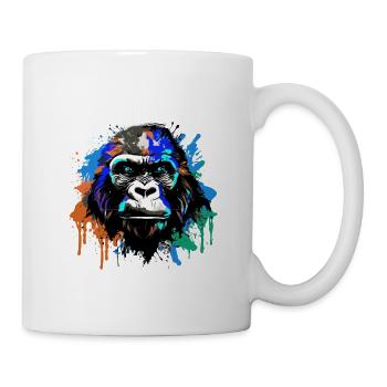 Gorilla Head Portrait Colorful - Mug - white - Right