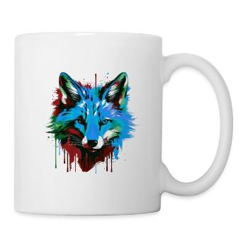 Fox Head Portrait Colorful - Mug - white - Right