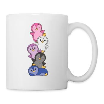 Genderfluid Flag Pride LGBTQ Cute Penguin - Mug - white - Right
