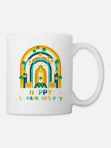 Alles Gute zum St. Patrick's Day St. Patricks Day Kleeblatt - Tasse - Weiß