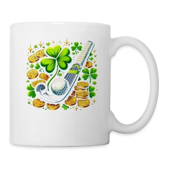 Feldhockey Kleeblatt St. Patricks Day Schabernack - Tasse - Weiß - Rechts