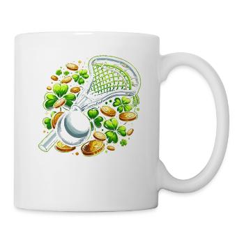 Lacrosse Kleeblatt St. Patricks Day Schabernack - Tasse - Weiß - Rechts