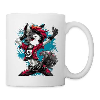 Werewolf Punk, Punk, Punkrock, Wolf, Fun, - Mug - white - Right