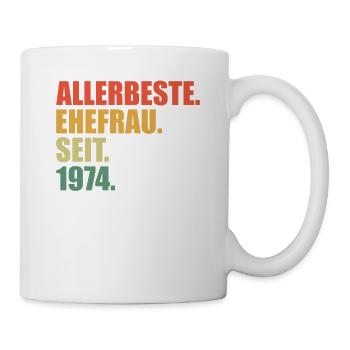 Best wife since 1974 50th wedding anniversary - Mug - white - Right