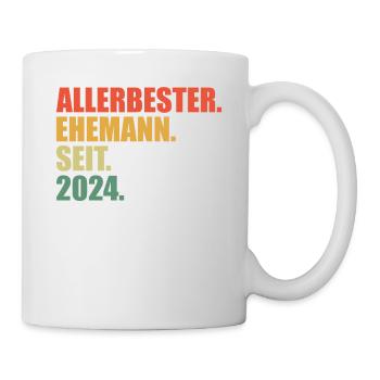 Bester Ehemann seit 2024 1.Hochzeitstag - Tasse - Weiß - Rechts