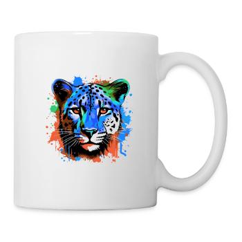 Cheetah Head Portrait Colorful - Mug - white - Right