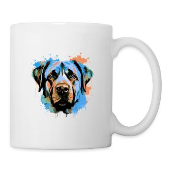 Kangal Hund Kopf Porträt Bunt - Tasse - Weiß - Rechts