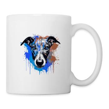 Greyhound Dog Head Portrait Colorful - Mug - white - Right