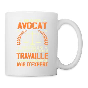 Oui Je Suis Avocat Humour - Cadeau D'anniversaire - Mug blanc - blanc - Droite