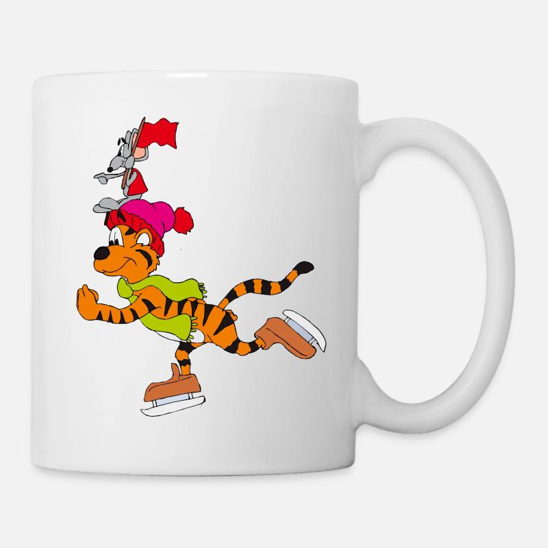 Patiner avec le tigre - Mug blanc - blanc