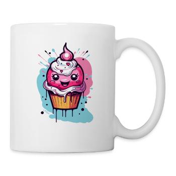 Cupcake Kawaii Super Mignon - Mug blanc - blanc - Droite