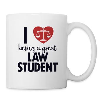 J’aime être un grand étudiant en droit Études juridiques - Mug blanc - blanc - Droite