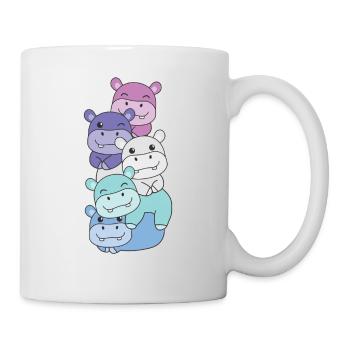 Spectrasexuell Flag Pride LGBTQ süßer Hippo - Tasse - Weiß - Rechts