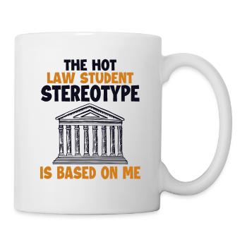 Stéréotype d’étudiant en droit chaud basé sur moi étudiants - Mug blanc - blanc - Droite