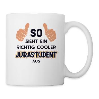 So sieht ein cooler Jurastudent aus Law School - Mug blanc - blanc - Droite