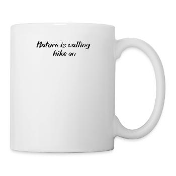 Hiking - Nature is calling, hike on - Mug - white - Right