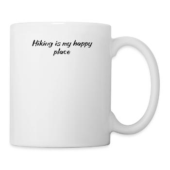 Wandern - Hiking is my happy place - Tasse - Weiß - Rechts