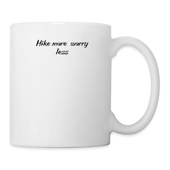 Wandern - Hike more, worry less - Tasse - Weiß - Rechts