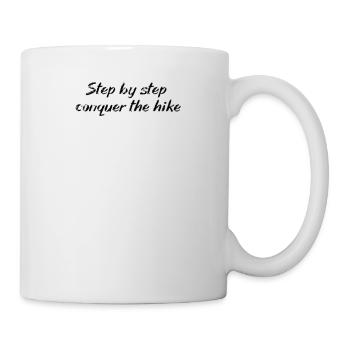 Hiking - Step by step, conquer the hike - Mug - white - Right