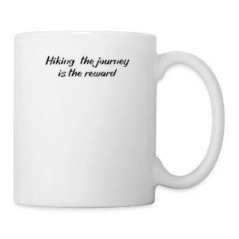 Wandern - Hiking: the journey is the reward - Mug - white - Right