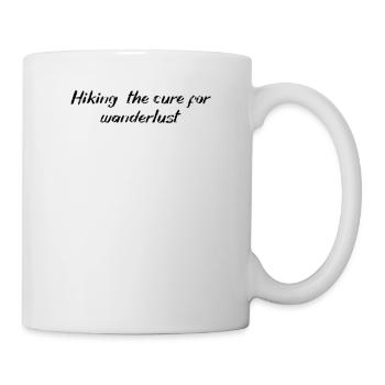 Wandern - Hiking: the cure for wanderlust - Mug - white - Right