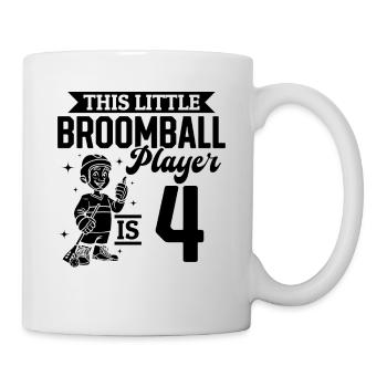4th Birthday Broomball Player Birthday Broomball K - Mug - white - Right