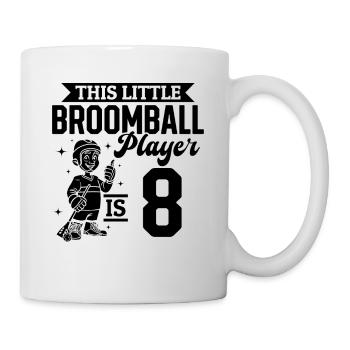 8th Birthday Broomball Player Birthday Broomball K - Mug - white - Right