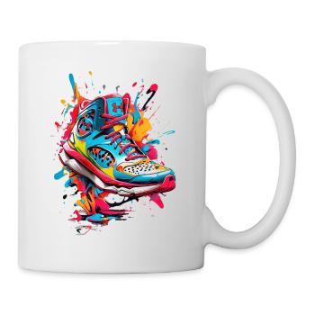 Sneaker graffiti coloré - Mug blanc - blanc - Droite