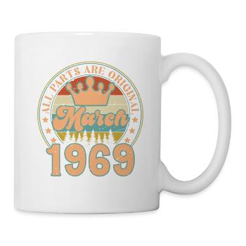 Mars 1969. Cadeau d’anniversaire mars 1969. March. - Mug blanc - blanc - Droite